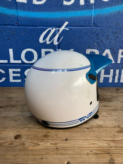 BELL TNT MOTO 3 LARGE HELMET WHITE AND BLUE