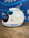 BELL TNT MOTO 3 LARGE HELMET WHITE AND BLUE