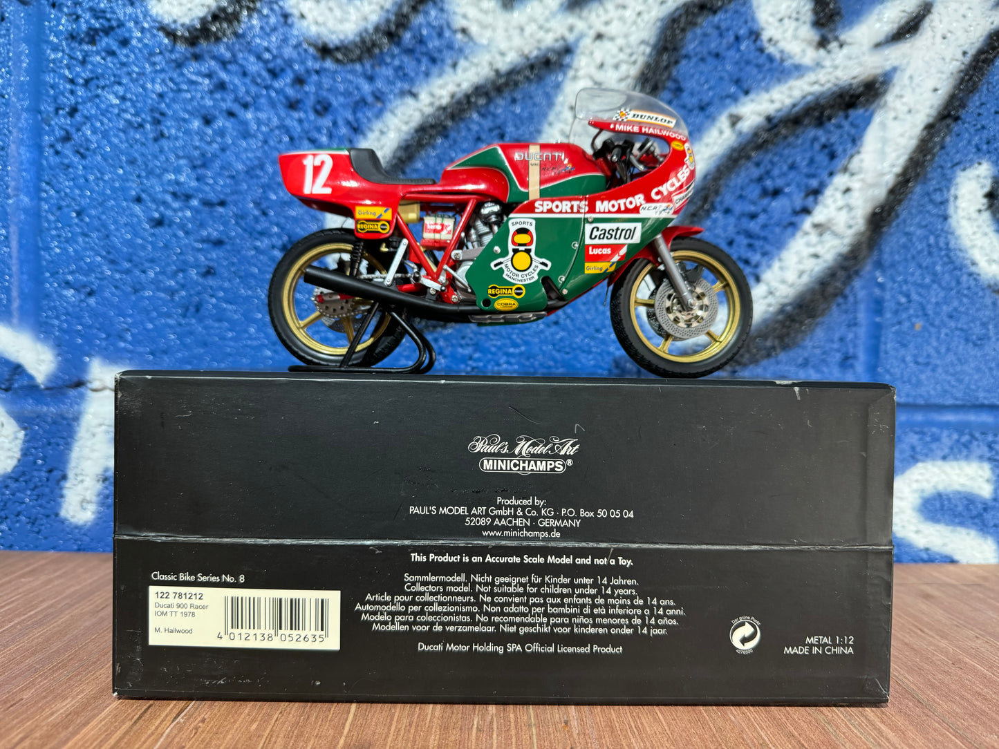 RARE DUCATI 900 RACE IOM TT 1978 1/12 DIECAST MINICHAMPS MODEL