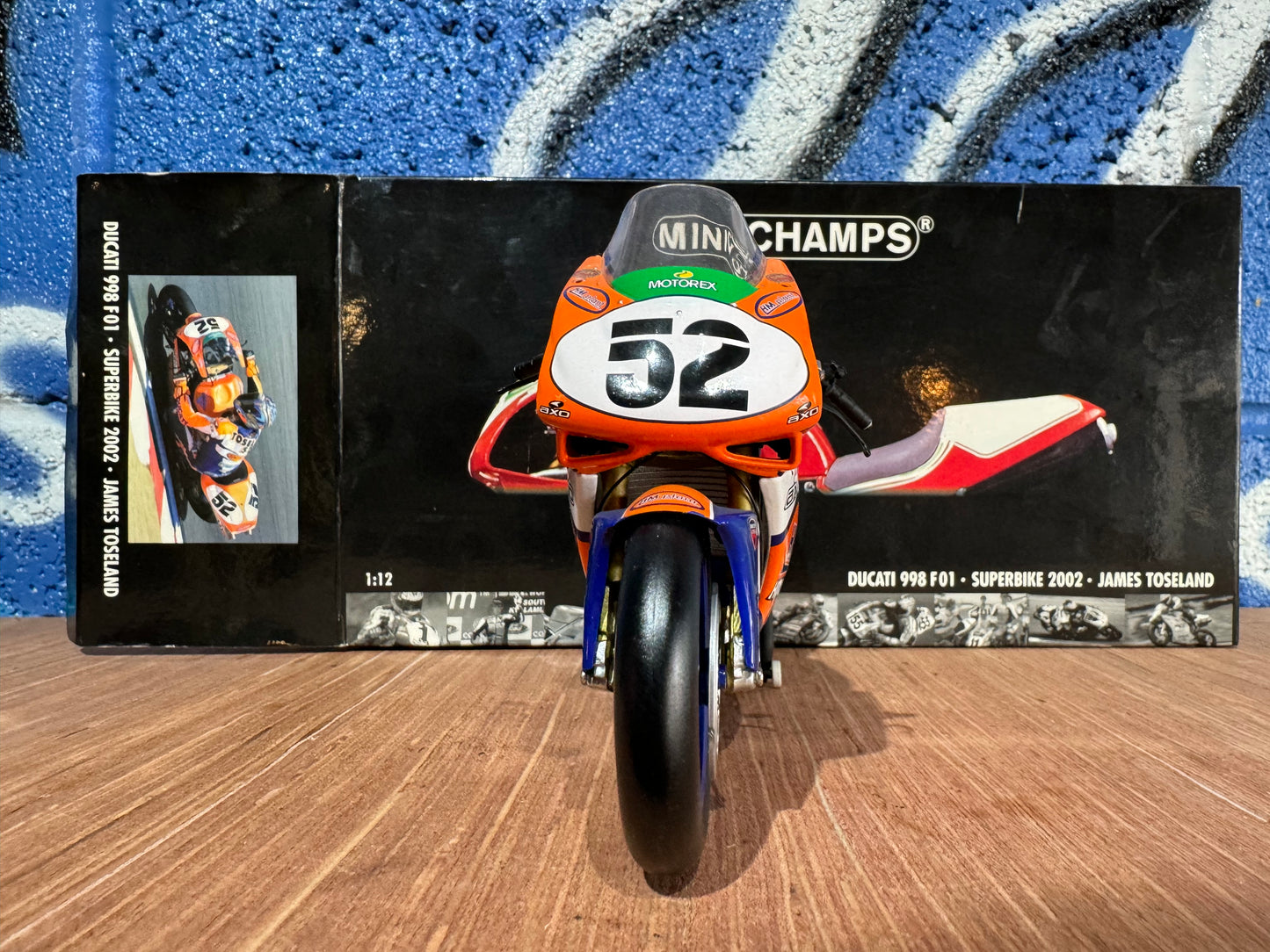 RARE SIGNED DUCATI 998 FO1 2002 SUPERBIKE JAMES TOSELAND MINICHAMPS