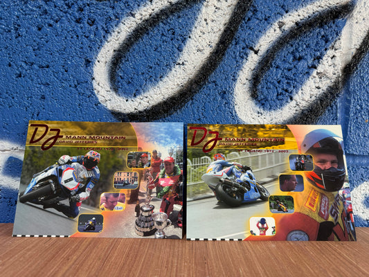 VINTAGE TT LEGEND DAVID JEFFERIES 2 POST CARDS