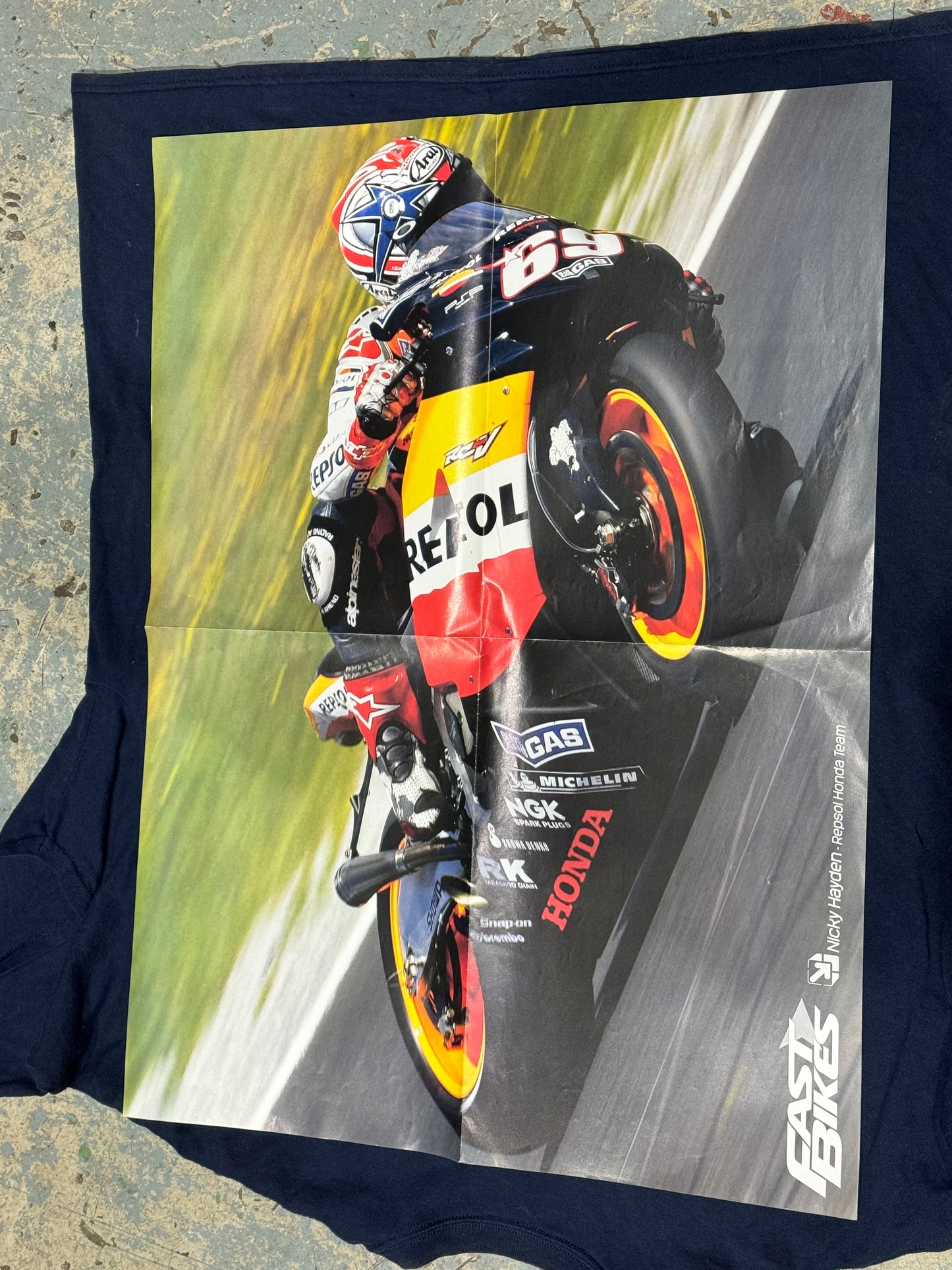 FAST BIKES POSTER OF NICKY HAYDEN AND CHRIS VERMEULEN