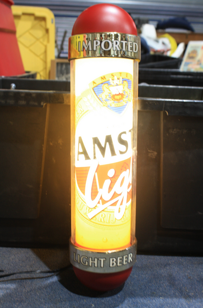 VINTAGE AMSTEL IMPORTED LIGHT BEER BARBER LIGHT