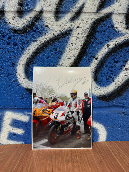 GENUINE HAND SIGNED JOEY DUNLOP TT PHOTO