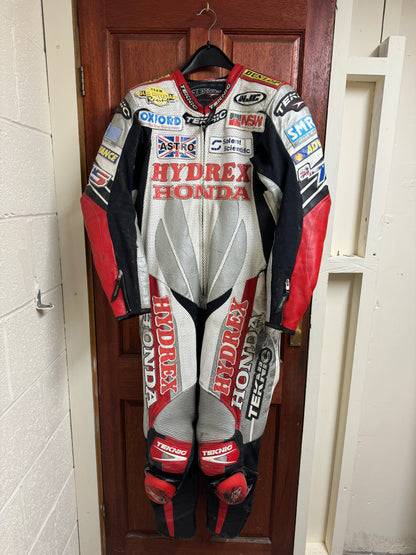 GENUINE GLEN RICHARDS HYDREX HONDA RACE USED LEATHERS