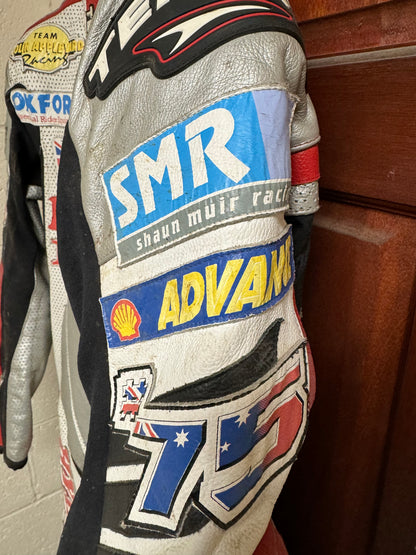 GENUINE GLEN RICHARDS HYDREX HONDA RACE USED LEATHERS