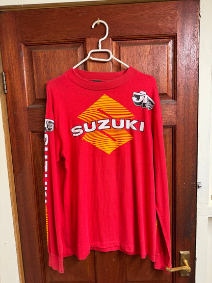 VINTAGE JIT RACING SUZUKI RED MOTCROSS TOP