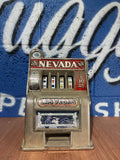 VINTAGE MINI NEVADA LAS VAGAS SLOT MACHINE COIN BANK