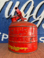 VINTAGE RED SAFETY OIL CAN