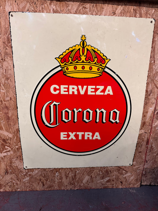 GENUINE CERVEZA CORONA EXTRA METAL SIGN