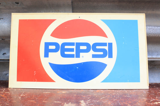 VINTAGE PEPSI VENDING MACHINE SIGN