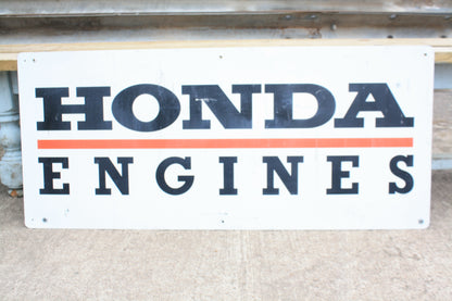 VINTAGE HONDA ENGINES ADVERTISING SIGN 48"x21"