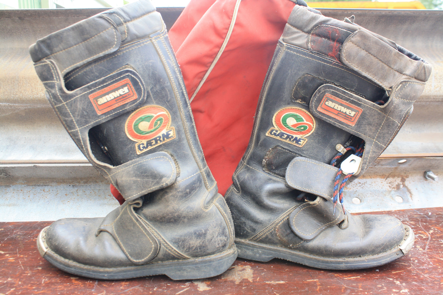 VINTAGE GAERNE ANSWER SIZE 10 BLACK MOTOCROSS BOOTS