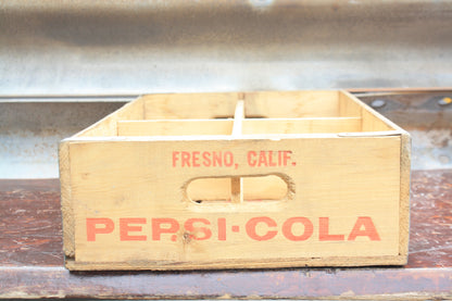 VINTAGE PEPSI COLA WOODEN CARRYING CRATE