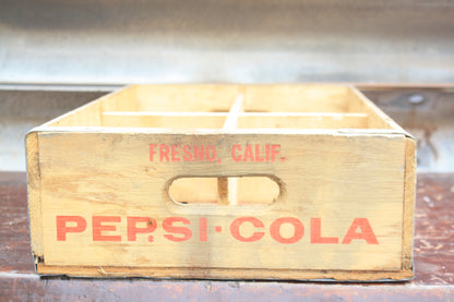 VINTAGE PEPSI COLA WOODEN CARRYING CRATE