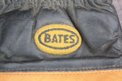 VINTAGE 70'S? BATES X-SMALL BKLACK LEATHER MOTORBIKE GLOVES