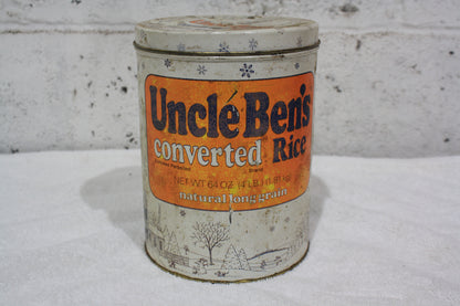 VINATGE 1985 UNCLE BEN'S CONVERTED RICE 64Oz METAL TIN