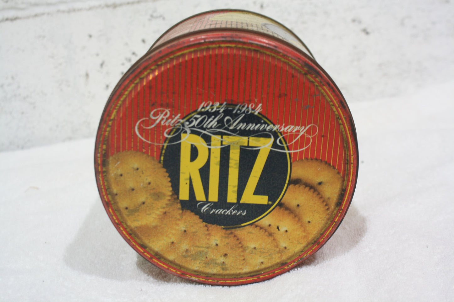 VINTAGE 1984 RITZ CRACKERS 50th ANNIVERSARY METAL TIN