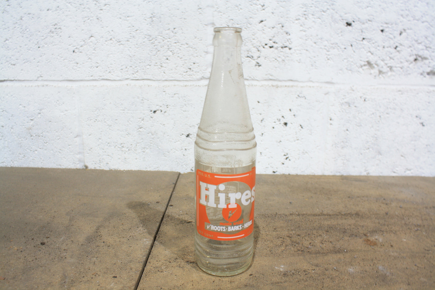 VINTAGE 1950'S HIRES STYLE ROOT BEER GLASS BOTTLE