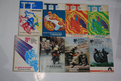 VINTAGE 1968-76 TT ISLE OF MAN OFFICIAL TRACK PROGRAMME AND GUIDES