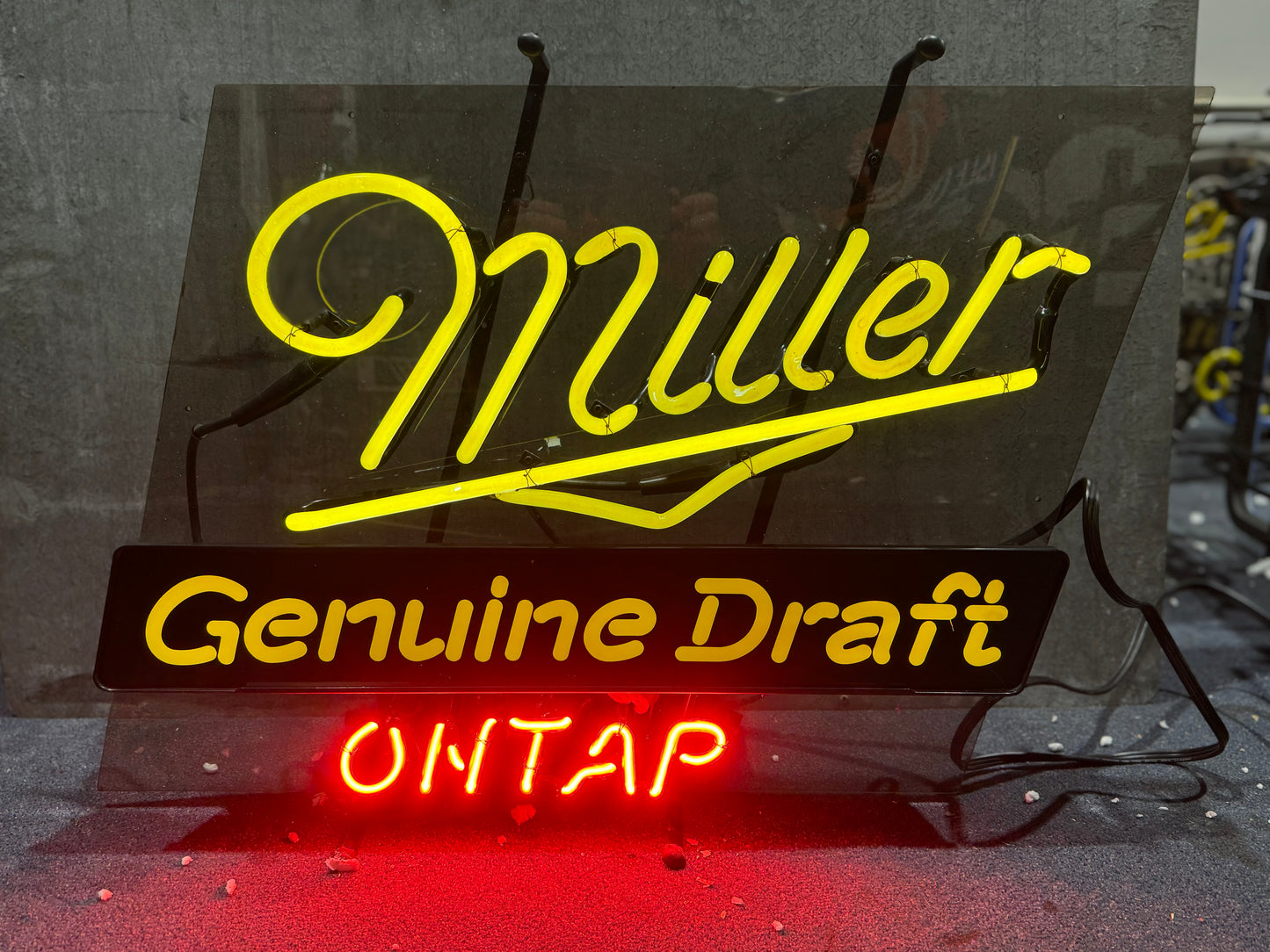 MILLER GENUINE DRAFT ON TAP NEON SIGN