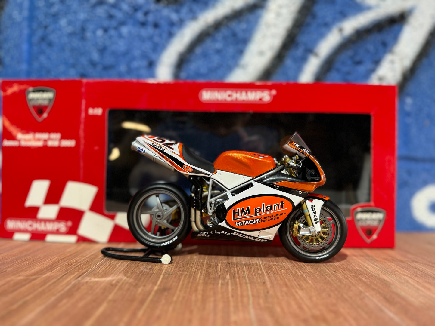 RARE DUCATI 998RS FO2 JAMES TOSELAND WSB 2003 MINICHAMPS