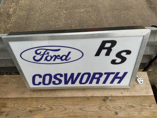 LARGE FORD RS COSWORTH BOX LIGHT SIGN DEALER